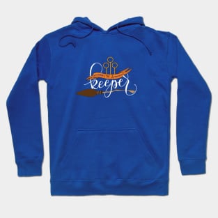 White 'I'm A Keeper' Pun - Blue Hoodie